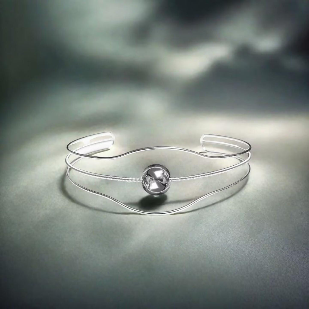 Futuristic Geometric Metal Choker – Hollow Linear Ball Necklace, Cyberpunk Punk Collar, Gothic Unisex Gift Jewelry