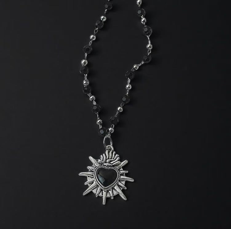 Chains | antique-silver | Cybernicho | Gothic Sacrament Collection | variety-of-cross-skull-and-heart-pendants