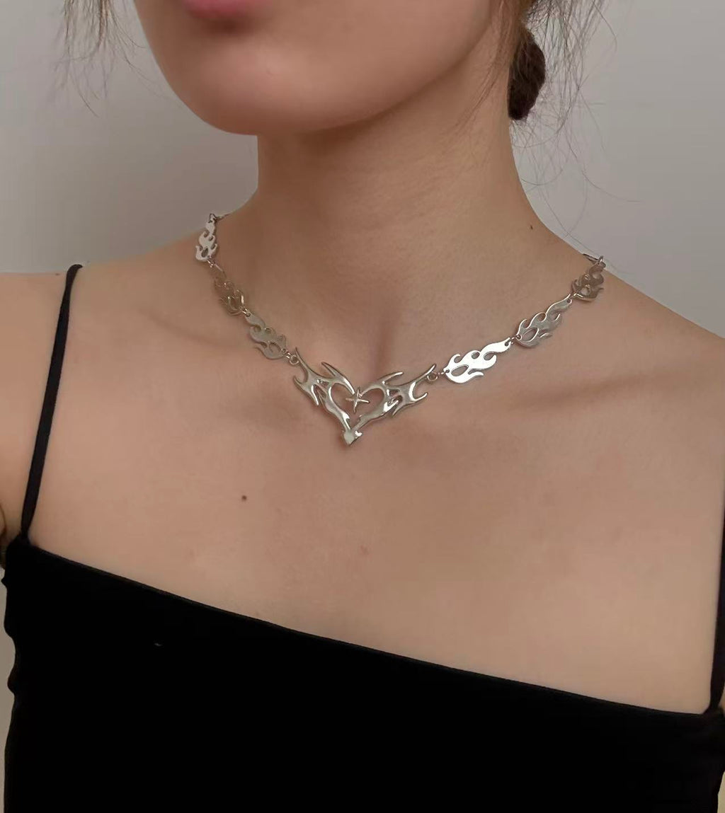 Chains | titanium-steel | Cybernicho | Sculptural Molten Ignis | liquid-chrome-finish