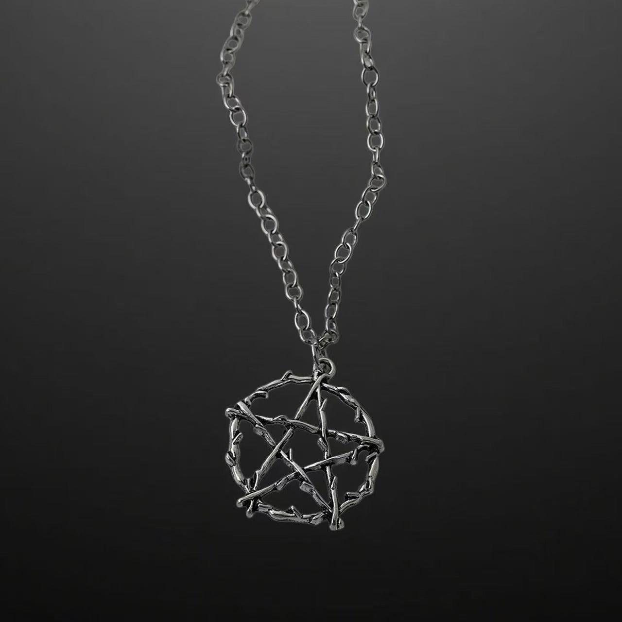 Necklace | Silver | Cybernicho | Molten Anima Crinkle Star | Irregular Chain Jewelry