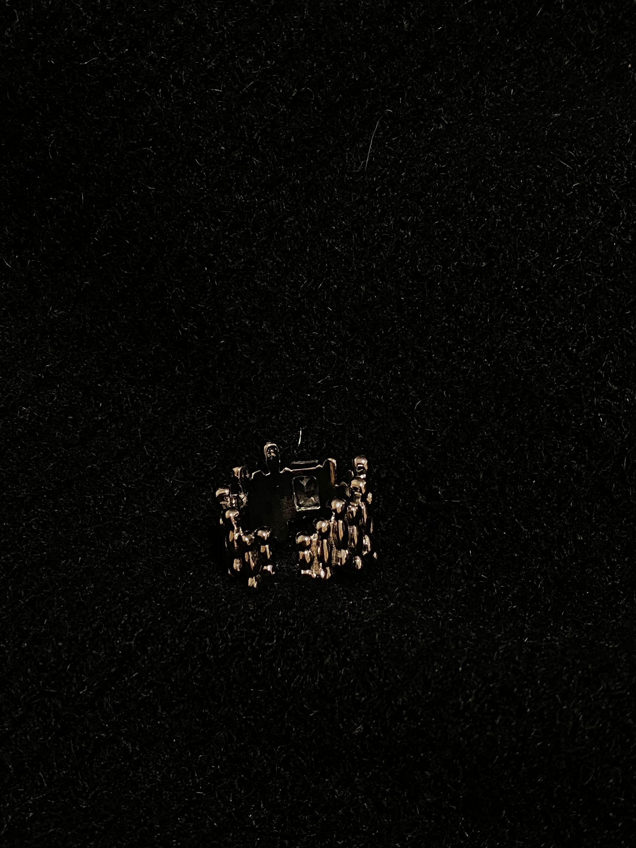 Liquid Metal Geometric Ring - Unique Handmade Jewelry for Her or Him