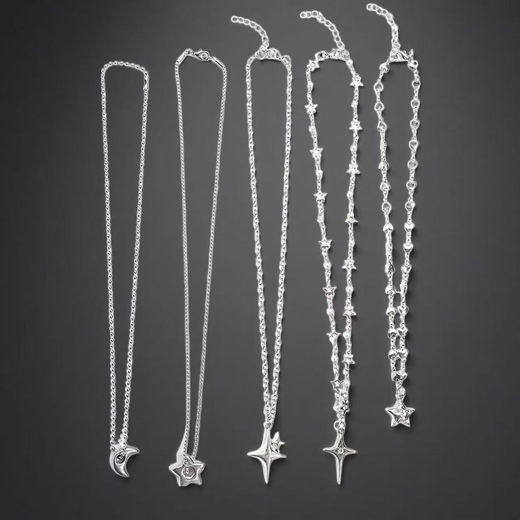 Star Necklace | Silver | Cybernicho | Molten Anima Polaris Pendant | Cyberpunk Goth Jewelry