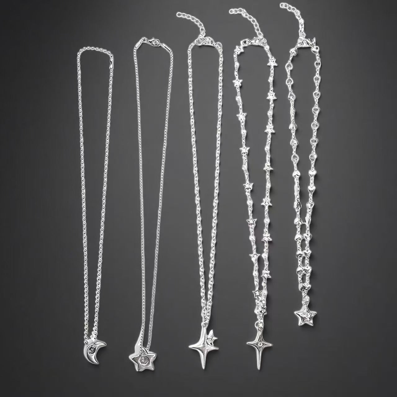 Star Necklace | Silver | Cybernicho | Molten Anima Polaris Pendant | Cyberpunk Goth Jewelry