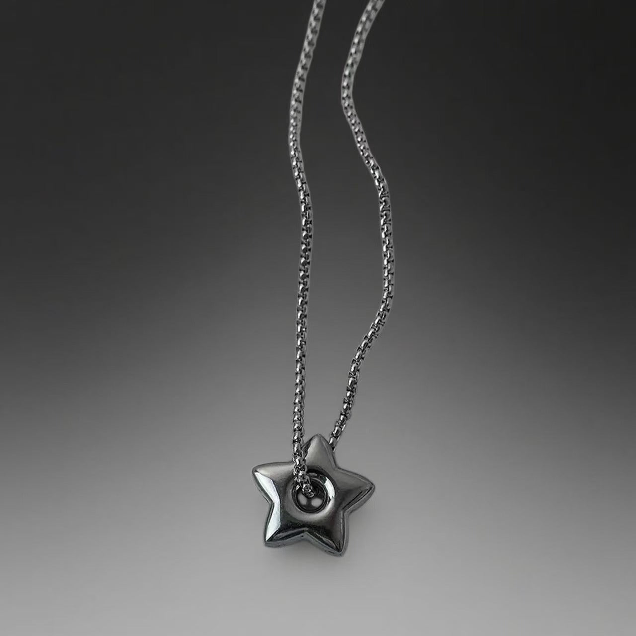 Star Necklace | Silver | Cybernicho | Molten Anima Polaris Pendant | Cyberpunk Goth Jewelry