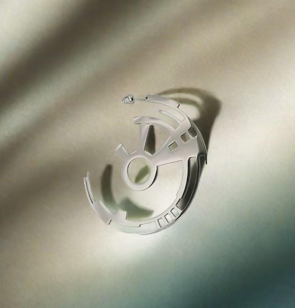 Cyberpunk Gear Earrings | Turbine Industrial Ear Studs for Him & Her | Y2K Techwear Jewelry | Edgy Unisex Gift for Party or Birthday