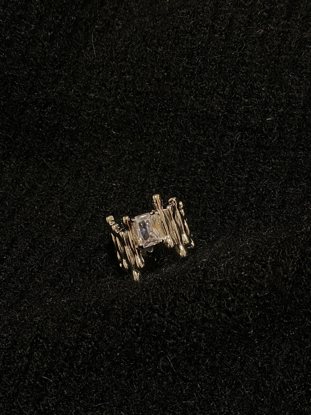 Liquid Metal Geometric Ring - Unique Handmade Jewelry for Her or Him
