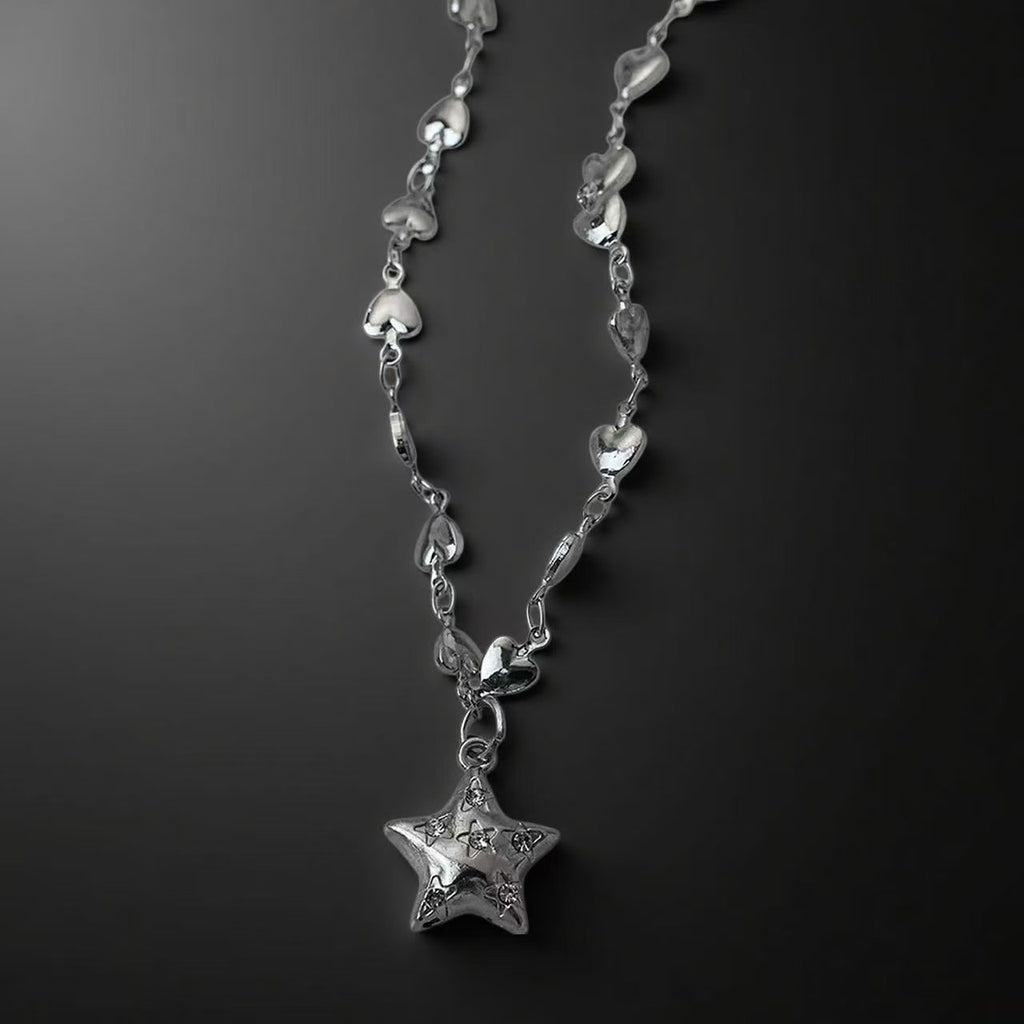 Star Necklace | Silver | Cybernicho | Molten Anima Polaris Pendant | Cyberpunk Goth Jewelry