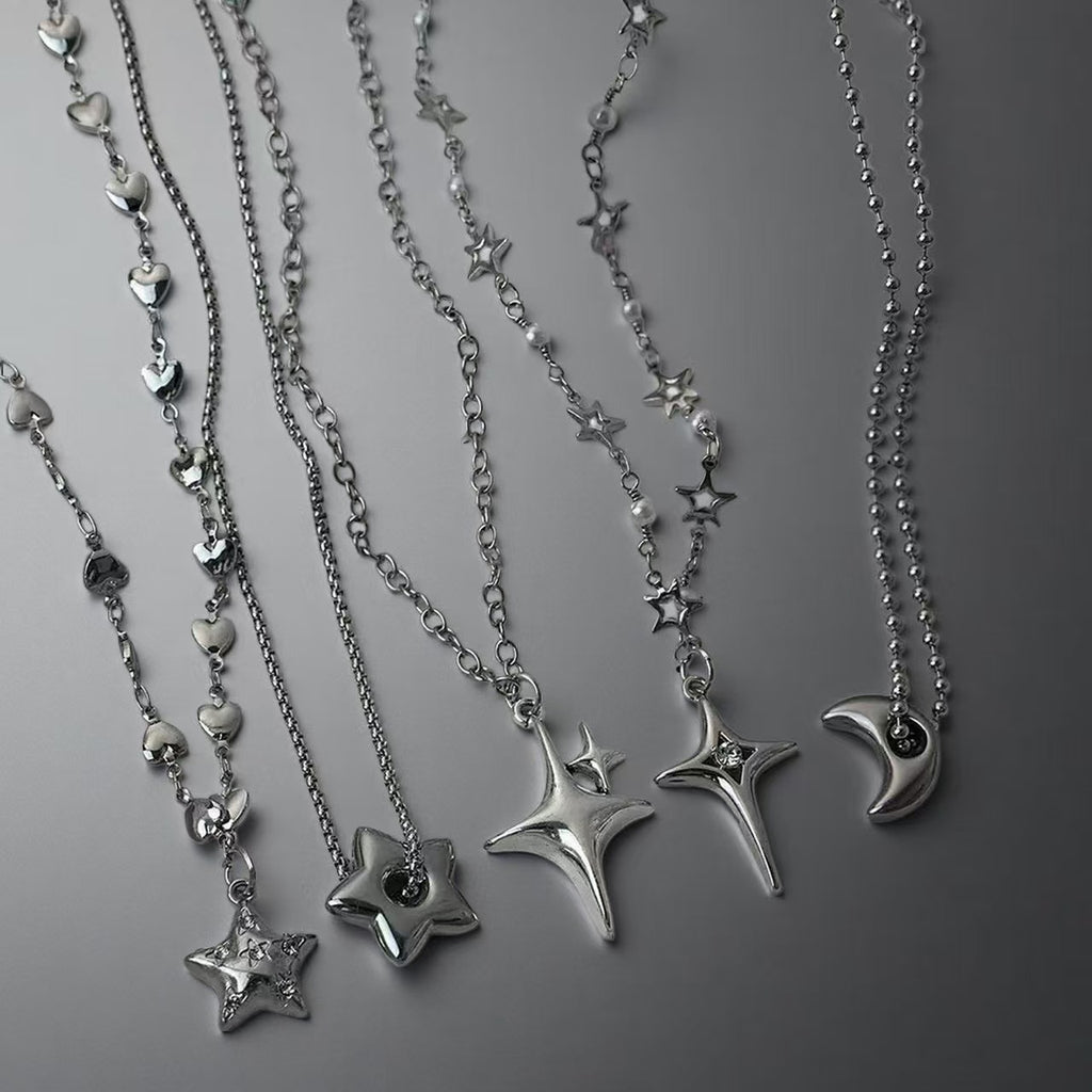 Star Necklace | Silver | Cybernicho | Molten Anima Polaris Pendant | Cyberpunk Goth Jewelry