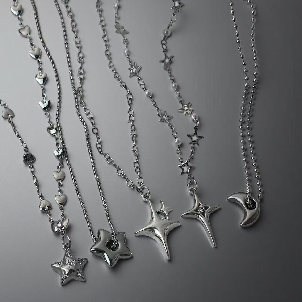 Star Necklace | Silver | Cybernicho | Molten Anima Polaris Pendant | Cyberpunk Goth Jewelry