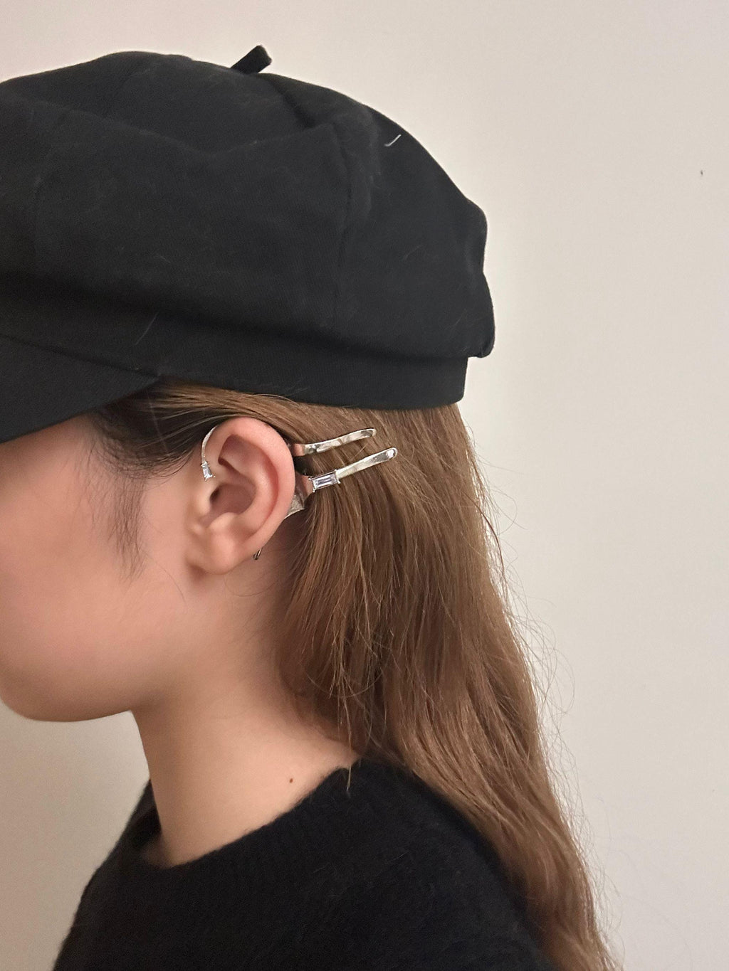 Cyber Elf Silver Ear Cuff – Unisex No Piercing Clip | Hair Tuck Accessory & Fantasy Jewelry halloween gift