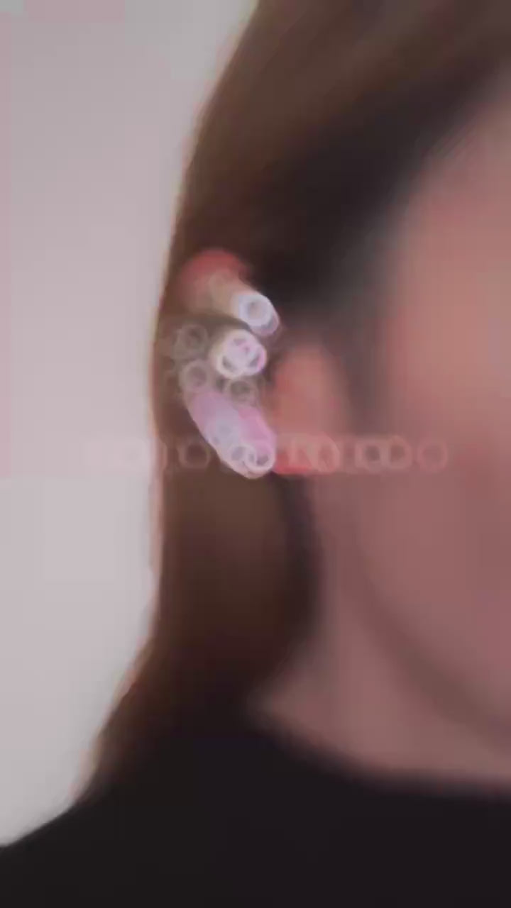 Cyberpunk Thorns Spike Ear Cuff – Mecha Girl Clip-On Earring | Y2K Punk Unisex Jewelry | No Piercing Halloween Gift for Her Him